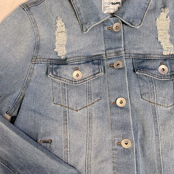 Ci Sono Distressed Denim Jacket - Picture 3 of 6